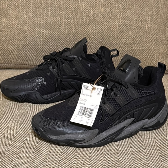 NWT Adidas Crazy BYW 2.0 Basketball Triple Black Sneakers/Shoes GX0043 Size 7 - Picture 7 of 16